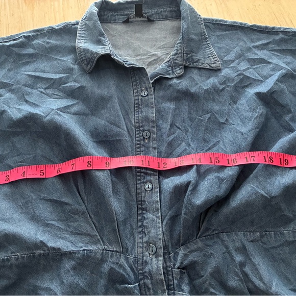 Tori Denim Tie-Waist Midi Dress - Picture 5 of 6